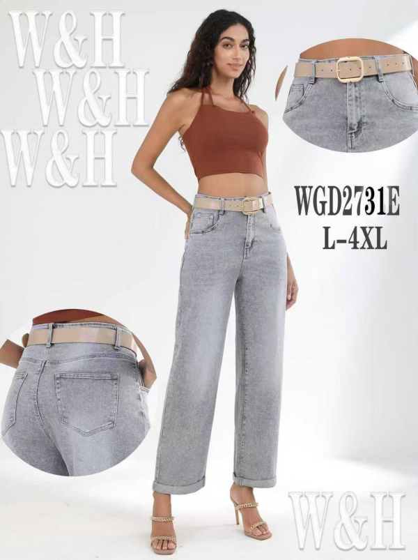 Spodnie damskie jeans Roz L-4XL, 1 Kolor .Paczka 10 szt